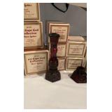 Avon 1876 Cape Cod Decorative Lighting & Candle Holder Collection - Ruby Red Glass - 13 Piece Set