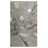 Pair of Vintage Wrought Iron & Glass Side Tables – Leaf & Scroll Motif – 2’ Tall