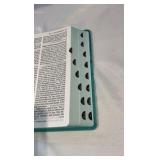 Zondervan NIV Holy Bible - Teal Leathersoft Leaf Design, Thumb Indexed