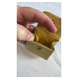 Vintage Estée Lauder Miniature Purse Solid Perfume Compact - Gold Textured