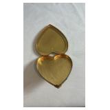 Vintage Heart-Shaped Niagara Falls Souvenir Powder Compact - Mid-Century