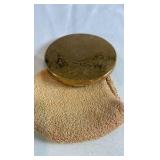 Vintage Elgin American Gold-Tone Compact - Ornate Engraved Scroll Design