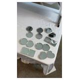 Bulk Lot of 8 Decorative Compact Mirrors - Various Shapes & Finishes