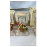 Enesco Cherished Teddies Holiday Figurine Lot – 4 Piece Set – Includes 1st in Series Angel