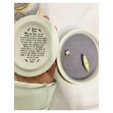 Ardleigh Elliott "Visions of Our Lady" porcelain music boxes.