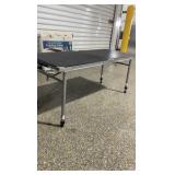 Adjustable Height Folding Table with Padded Surface