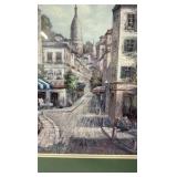 Vintage Mancini Parisian Street Scene Framed Print - Montmartre