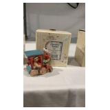 Enesco Cherished Teddies "Santa Express" 6-Piece Train & Decor Set - Boxed