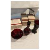 Avon 1876 Cape Cod Hostess Accessory Collection – Ruby Red Glass – 8 Piece Set