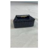 Vintage Roger Gimbel Accessories Navy Blue Croc-Embossed Miniature Purse