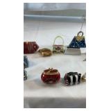 Huge Lot of 20+ Miniature Collectible Purses & Trinket Boxes - Fashion Themes