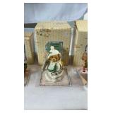 Enesco Cherished Teddies Holiday Figurine Lot – 4 Piece Set – Includes 1st in Series Angel