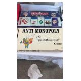 Retro & Collector Board Game Lot – Berkshire Hathaway Monopoly, Anti-Monopoly, & Rummy Royal