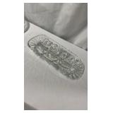 Large Collection of Vintage Pressed and Cut Clear Glassware - 12 Pieces