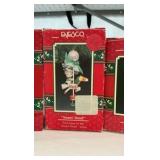 Vintage Enesco Treasury of Christmas Ornament Lot - 8-Piece Series Collection - Boxed