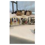 Vintage Hinged Porcelain Trinket Box Collection – 10 Piece Miniature Purse Set – Hand-Painted