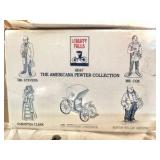 Three originally Boxed Solid Pewter Figurines, by Americana Pewter Collection