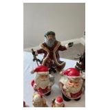 Vintage Santa Figurine & Ornament Collection - Multi-Piece Multi-Brand Holiday Lot