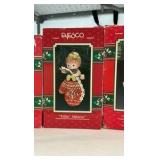 Vintage Enesco Treasury of Christmas Ornament Lot - 8-Piece Series Collection - Boxed