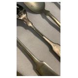 Antique Mixed Metal Flatware Collection – 11 Piece Set – Rogers Nickel Silver & Brazil Silver