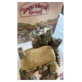 David Winter Cottages Collection – 4 Piece Hand-Painted Set – Includes Tudor Manor & The Pavilion