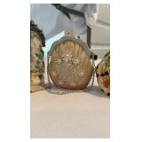 Vintage Hand-Painted Resin Trinket Box Collection – 15 Piece Textured Miniature Purse Set