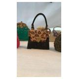 Complete Collection of Miniature Purse Figurines - 22 Piece "Just the Right Style" Textured Resin Set