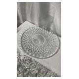 Large Collection of Vintage Pressed and Cut Clear Glassware - 12 Pieces