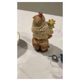 Vintage Hand-Painted Porcelain Set: Nippon Footed Bowl, Miniature Pitchers & Porcelain Trinket Boxes