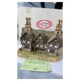 David Winter Cottages Collection – 4 Piece Hand-Painted Set – Includes Tudor Manor & The Pavilion