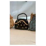 Vintage Hand-Painted Resin Trinket Box Collection – 15 Piece Textured Miniature Purse Set