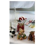 Vintage Holiday Small Items Lot – Coca-Cola Magnets, Wind Chimes, & Musical Bears – 18+ Piece Collection