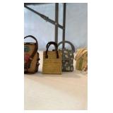 Complete Collection of Miniature Purse Figurines - 22 Piece "Just the Right Style" Textured Resin Set