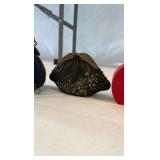 Vintage Hand-Painted Resin Trinket Box Collection – 15 Piece Textured Miniature Purse Set