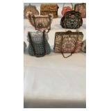 Huge Designer-Style Miniature Purse Collection - 27 Piece Jeweled & Textured Resin Set