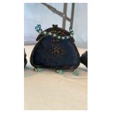 Vintage Hand-Painted Resin Trinket Box Collection – 15 Piece Textured Miniature Purse Set