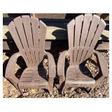 Plastic Outdoor Stackable Chairs - 5-Pack, Brown