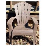 Plastic Outdoor Stackable Chairs - 5-Pack, Brown