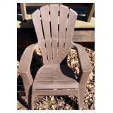 Plastic Outdoor Stackable Chairs - 5-Pack, Brown
