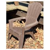 Plastic Outdoor Stackable Chairs - 5-Pack, Brown