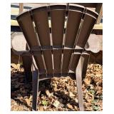 Plastic Outdoor Stackable Chairs - 5-Pack, Brown