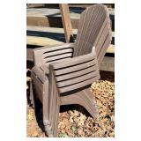 Plastic Outdoor Stackable Chairs - 5-Pack, Brown