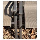 Garden Oasis Living Outdoors Five Patio Chairs & One Swivel Chair- Beige Woven Fabric, Black Metal Frames