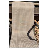 Garden Oasis Living Outdoors Five Patio Chairs & One Swivel Chair- Beige Woven Fabric, Black Metal Frames