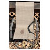 Garden Oasis Living Outdoors Five Patio Chairs & One Swivel Chair- Beige Woven Fabric, Black Metal Frames