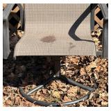 Garden Oasis Living Outdoors Five Patio Chairs & One Swivel Chair- Beige Woven Fabric, Black Metal Frames