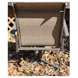 Garden Oasis Living Outdoors Five Patio Chairs & One Swivel Chair- Beige Woven Fabric, Black Metal Frames