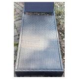 Outdoor Wicker Chaise Lounge with Table