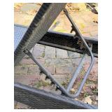 Outdoor Wicker Chaise Lounge with Table