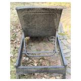 Outdoor Wicker Chaise Lounge with Table